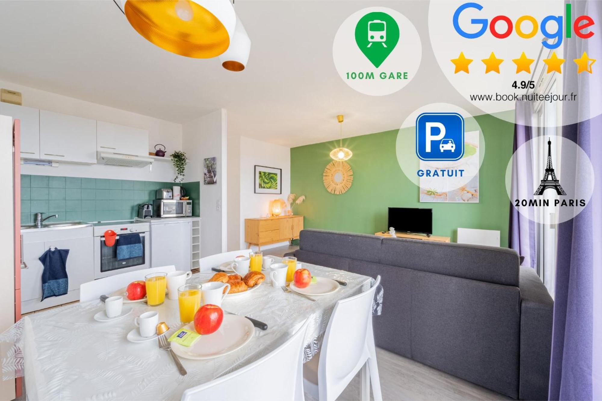 Appart'Hotel Versailles Saint Cyr L'Ecole - Gare Sncf A 100M Et Parking Prive 外观 照片